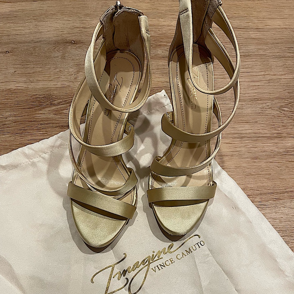 Imagine by Vince Camuto Gold Stiletto Heels